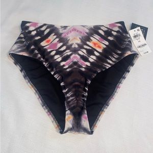 NWT-Macy’s Bar 111 High Waisted Bikini Bottoms Tie Dye Style Size XS